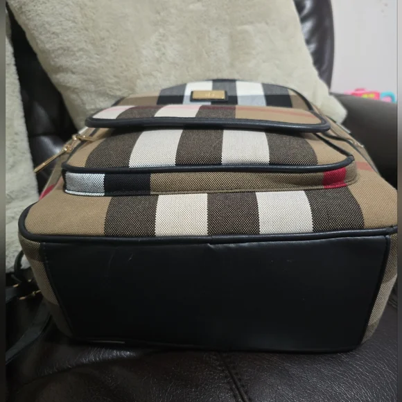 Plaid Designer Backpack - Picture 7 of 8